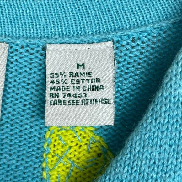 Design Options Dragon Flies Sweater Blue Fairycore Phillip Jane Gordon Size M - Picture 6 of 8